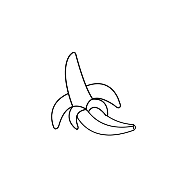 Ilustrasi Vektor Pisang Logo Karakter Kartun Pisang Konsep Ikon Buah — Stok Foto
