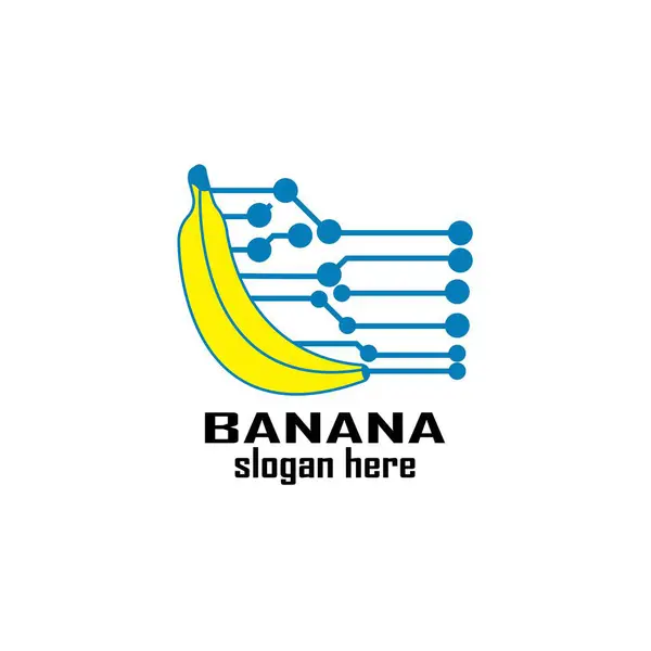 Bananenvector Illustratie Banaan Tekenfilm Karakter Logo Fruit Pictogram Concept — Stockfoto