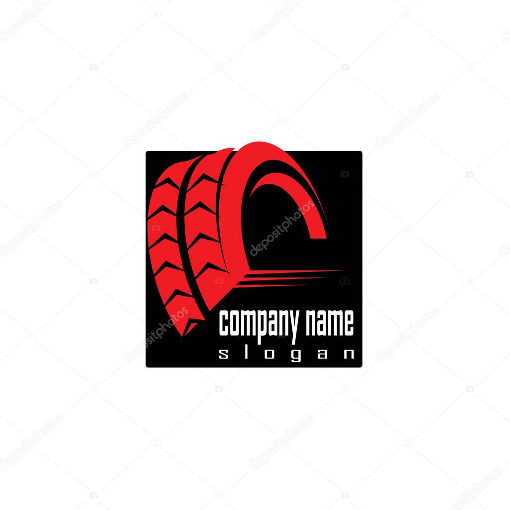 Tire vector icon illustration design template