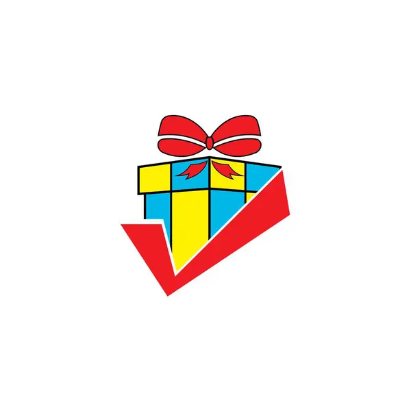 Gift Shop Logo Symbol Template Design Vector Emblem Design Concept — Stock Vector