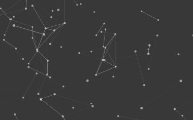 3d soyut arkaplan. Çokgen şekilli molekül teknolojisi, noktaları ve çizgileri birleştiriyor. Bağlantı yapısı. Büyük veri görselleştirmesi. 3d arkaplan. 