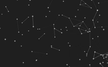 3d soyut arkaplan. Çokgen şekilli molekül teknolojisi, noktaları ve çizgileri birleştiriyor. Bağlantı yapısı. Büyük veri görselleştirmesi. 3d arkaplan. 