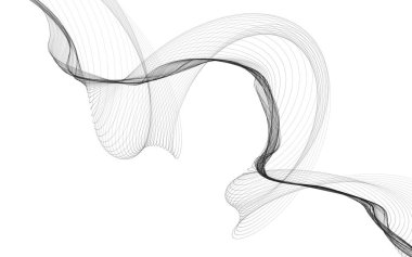 Beyaz zemin üzerinde tek renkli dalga çizgileri olan soyut bir arkaplan. Modern teknoloji arka planı.