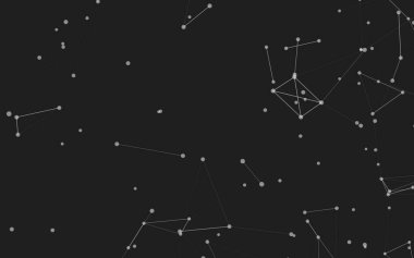 3d soyut arkaplan. Çokgen şekilli molekül teknolojisi, noktaları ve çizgileri birleştiriyor. Bağlantı yapısı. Büyük veri görselleştirmesi. 3d arkaplan. 