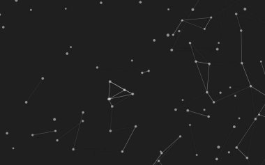 3d soyut arkaplan. Çokgen şekilli molekül teknolojisi, noktaları ve çizgileri birleştiriyor. Bağlantı yapısı. Büyük veri görselleştirmesi. 3d arkaplan. 