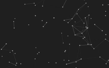 3d soyut arkaplan. Çokgen şekilli molekül teknolojisi, noktaları ve çizgileri birleştiriyor. Bağlantı yapısı. Büyük veri görselleştirmesi. 3d arkaplan. 