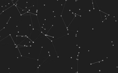 3d soyut arkaplan. Çokgen şekilli molekül teknolojisi, noktaları ve çizgileri birleştiriyor. Bağlantı yapısı. Büyük veri görselleştirmesi. 3d arkaplan. 