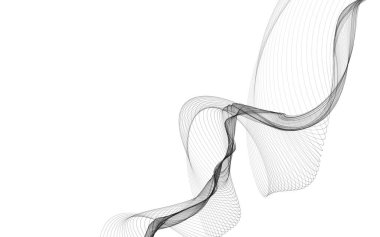 Beyaz zemin üzerinde tek renkli dalga çizgileri olan soyut bir arkaplan. Modern teknoloji arka planı.