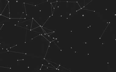 3d soyut arkaplan. Çokgen şekilli molekül teknolojisi, noktaları ve çizgileri birleştiriyor. Bağlantı yapısı. Büyük veri görselleştirmesi. 3d arkaplan. 