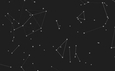 3d soyut arkaplan. Çokgen şekilli molekül teknolojisi, noktaları ve çizgileri birleştiriyor. Bağlantı yapısı. Büyük veri görselleştirmesi. 3d arkaplan. 