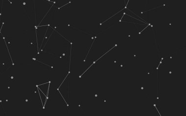 3d soyut arkaplan. Çokgen şekilli molekül teknolojisi, noktaları ve çizgileri birleştiriyor. Bağlantı yapısı. Büyük veri görselleştirmesi. 3d arkaplan. 