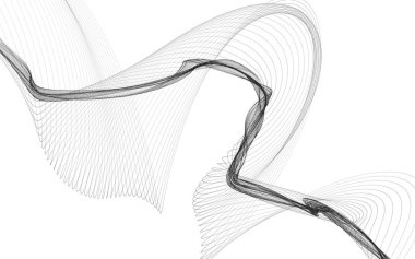 Beyaz zemin üzerinde tek renkli dalga çizgileri olan soyut bir arkaplan. Modern teknoloji arka planı.