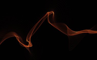 Parlayan soyut dalgalar ve soyut arkaplan ile koyu soyut arkaplan