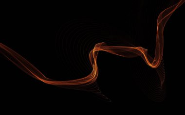 Parlayan soyut dalgalar ve soyut arkaplan ile koyu soyut arkaplan