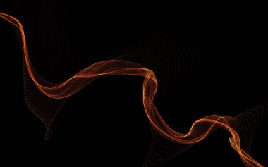 Parlayan soyut dalgalar ve soyut arkaplan ile koyu soyut arkaplan