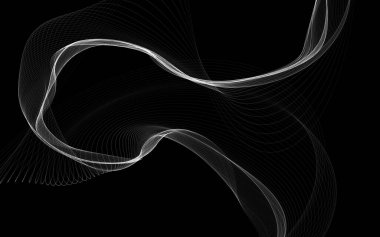 Parlayan soyut dalgalar ve soyut arkaplan ile koyu soyut arkaplan