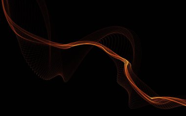 Parlayan soyut dalgalar ve soyut arkaplan ile koyu soyut arkaplan