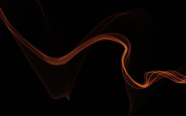 Parlayan soyut dalgalar ve soyut arkaplan ile koyu soyut arkaplan