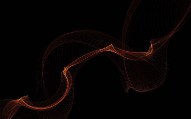 Parlayan soyut dalgalar ve soyut arkaplan ile koyu soyut arkaplan