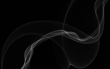 Beyaz zemin üzerinde tek renkli dalga çizgileri olan soyut bir arkaplan. Modern teknoloji arka planı.