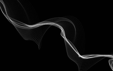 Beyaz zemin üzerinde tek renkli dalga çizgileri olan soyut bir arkaplan. Modern teknoloji arka planı.