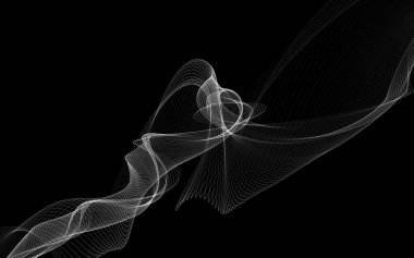 Beyaz zemin üzerinde tek renkli dalga çizgileri olan soyut bir arkaplan. Modern teknoloji arka planı.