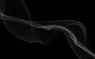 Beyaz zemin üzerinde tek renkli dalga çizgileri olan soyut bir arkaplan. Modern teknoloji arka planı.