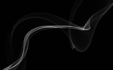 Parlayan soyut dalgalar ve soyut arkaplan ile koyu soyut arkaplan