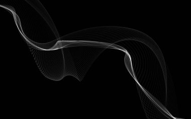 Parlayan soyut dalgalar ve soyut arkaplan ile koyu soyut arkaplan