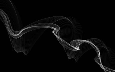 Parlayan soyut dalgalar ve soyut arkaplan ile koyu soyut arkaplan