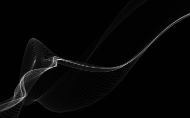 Parlayan soyut dalgalar ve soyut arkaplan ile koyu soyut arkaplan