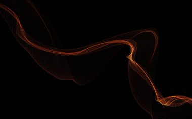 Parlayan soyut dalgalar ve soyut arkaplan ile koyu soyut arkaplan