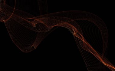 Parlayan soyut dalgalar ve soyut arkaplan ile koyu soyut arkaplan