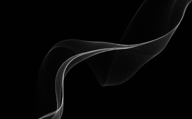 Parlayan soyut dalgalar ve soyut arkaplan ile koyu soyut arkaplan