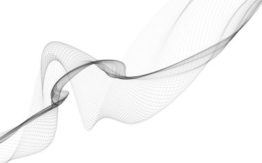 Beyaz zemin üzerinde tek renkli dalga çizgileri olan soyut bir arkaplan. Modern teknoloji arka planı.