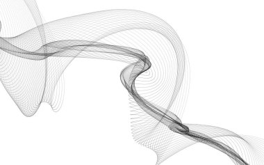 Beyaz zemin üzerinde tek renkli dalga çizgileri olan soyut bir arkaplan. Modern teknoloji arka planı.