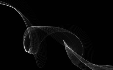 Parlayan soyut dalgalar ve soyut arkaplan ile koyu soyut arkaplan