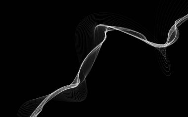 Parlayan soyut dalgalar ve soyut arkaplan ile koyu soyut arkaplan