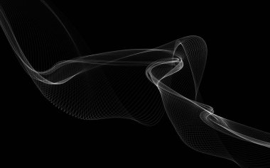 Parlayan soyut dalgalar ve soyut arkaplan ile koyu soyut arkaplan