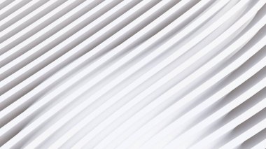 Soyut Eğri Şekiller. Beyaz Dairesel Arkaplan. Soyut arkaplan. 3d illüstrasyon