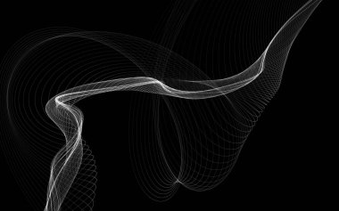 Parlayan soyut dalgalar ve soyut arkaplan ile koyu soyut arkaplan