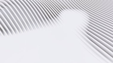 Soyut Eğri Şekiller. Beyaz Dairesel Arkaplan. Soyut arkaplan. 3d illüstrasyon