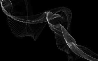 Parlayan soyut dalgalar ve soyut arkaplan ile koyu soyut arkaplan