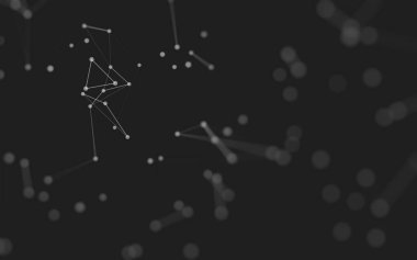 3d soyut arkaplan. Çokgen şekilli molekül teknolojisi, noktaları ve çizgileri birleştiriyor. Bağlantı yapısı. Büyük veri görselleştirmesi. 3d arkaplan. 