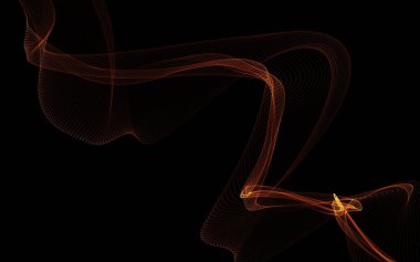 Parlayan soyut dalgalar ve soyut arkaplan ile koyu soyut arkaplan