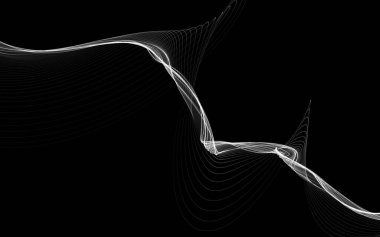 Parlayan soyut dalgalar ve soyut arkaplan ile koyu soyut arkaplan