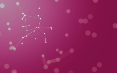 3d soyut arkaplan. Çokgen şekilli molekül teknolojisi, noktaları ve çizgileri birleştiriyor. Bağlantı yapısı. Büyük veri görselleştirmesi. 3d arkaplan.