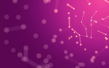 3d soyut arkaplan. Çokgen şekilli molekül teknolojisi, noktaları ve çizgileri birleştiriyor. Bağlantı yapısı. Büyük veri görselleştirmesi. 3d arkaplan.