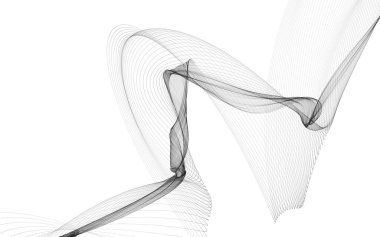 Beyaz zemin üzerinde tek renkli dalga çizgileri olan soyut bir arkaplan. Modern teknoloji arka planı.