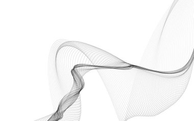 Beyaz zemin üzerinde tek renkli dalga çizgileri olan soyut bir arkaplan. Modern teknoloji arka planı.